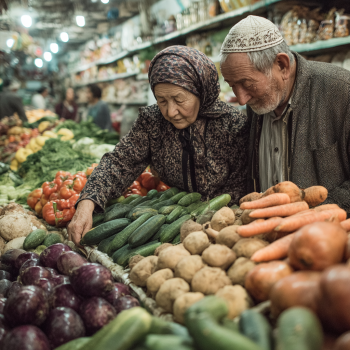 Katta yoshdagi ayol sog'lom ovqat bilan